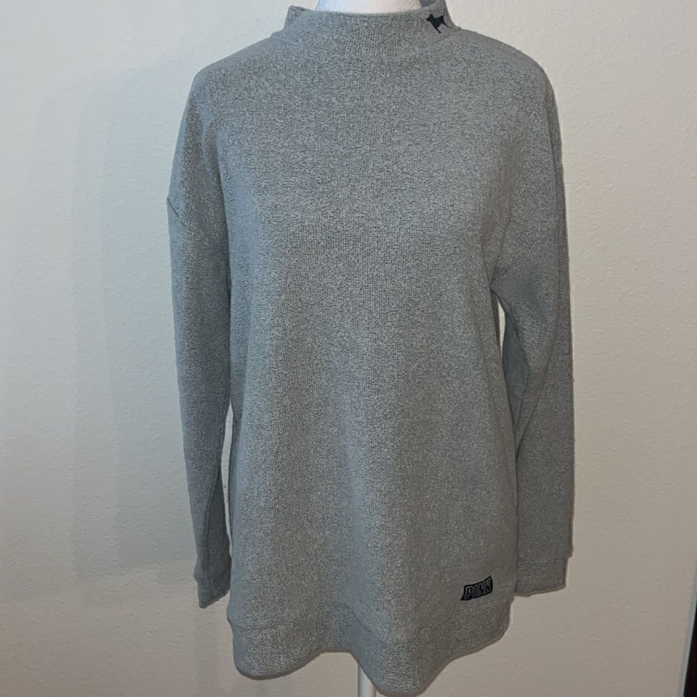 PINK Victoria’s Secret Stadium mock neck sweatshirt NWT